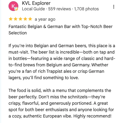 5-star review by KVL Explorer on Google